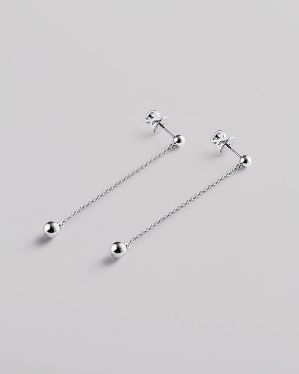 Silver drop earrings BUBBLE