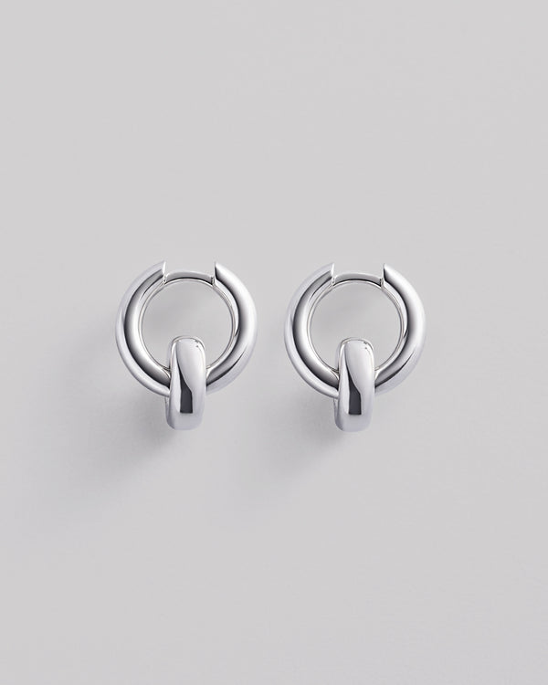 Silver hoop earrings RONDE