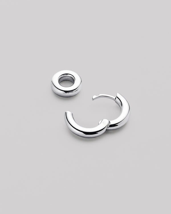 Silver hoop earrings RONDE