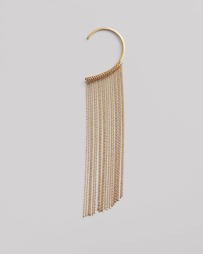 Single earring - cuff FLUMEN (14k yellow gold)
