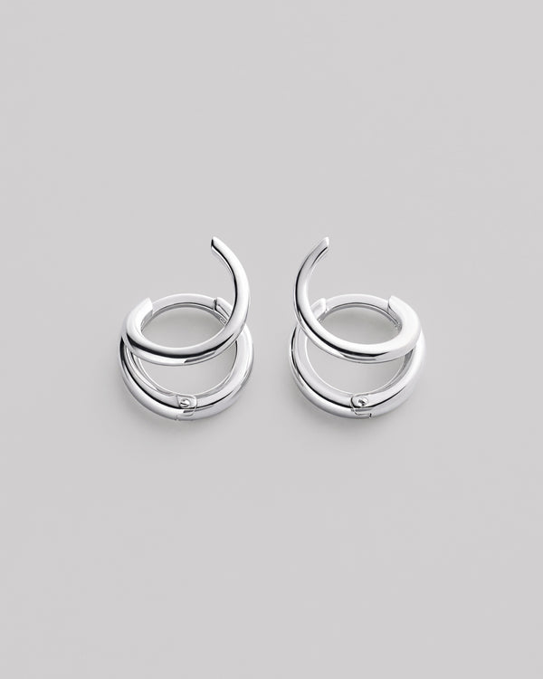 Silver hoop earrings VALENTE