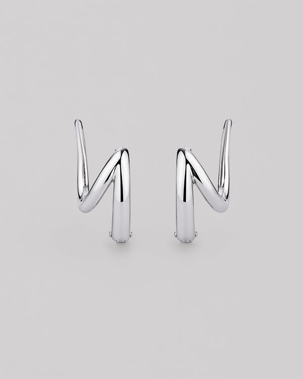 Silver hoop earrings VALENTE