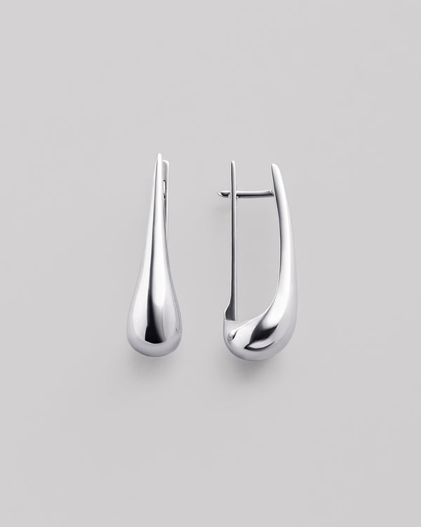 Silver earrings GOUTTE