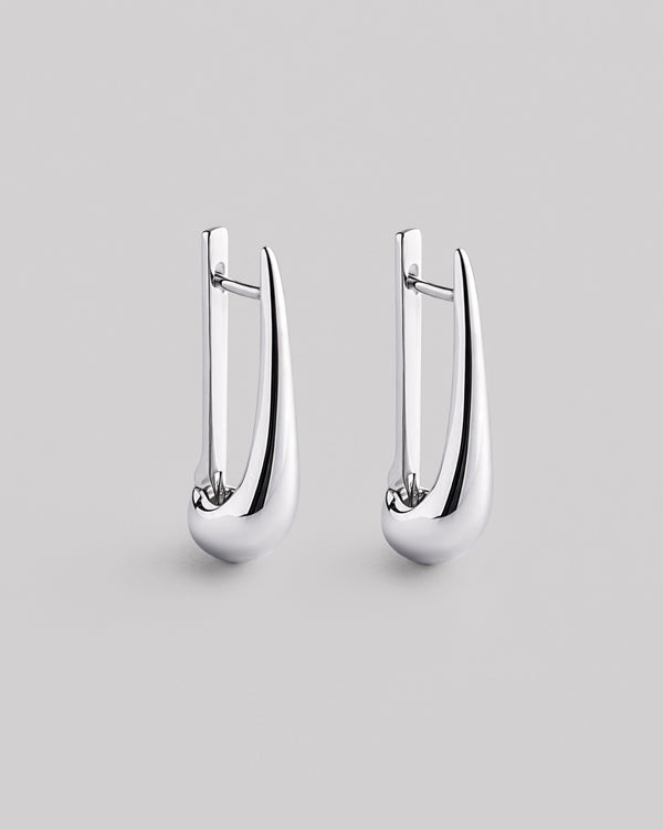 Silver earrings GOUTTE