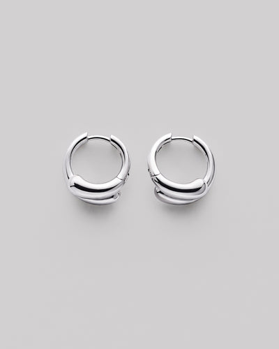 Silver hoop earrings ANELLO