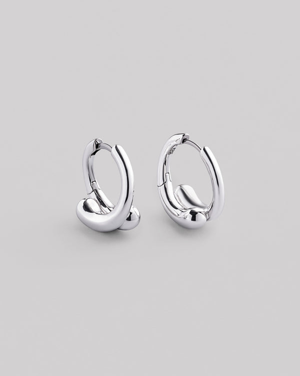 Silver hoop earrings ANELLO