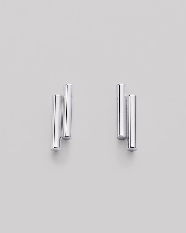 Silver stud earrings AUDACE