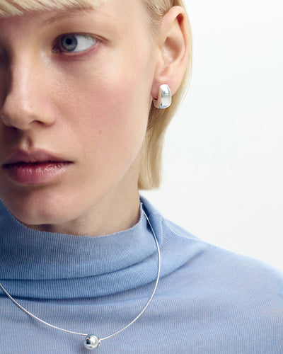 Silver earrings GOUTTE