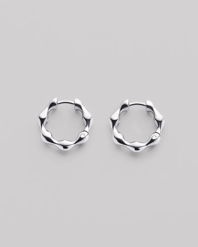 Silver hoop earrings SOFFIO