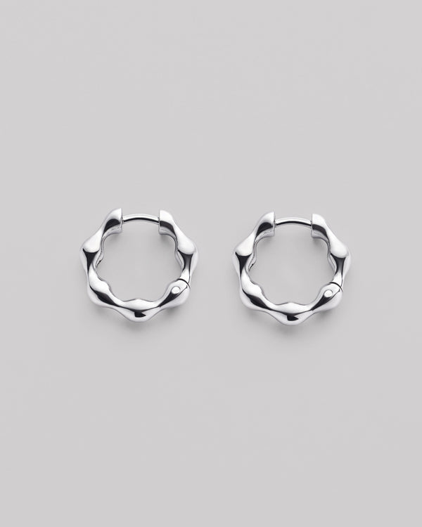 Silver hoop earrings SOFFIO
