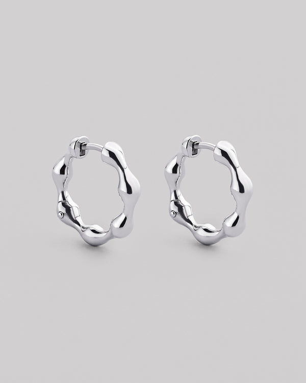 Silver hoop earrings SOFFIO