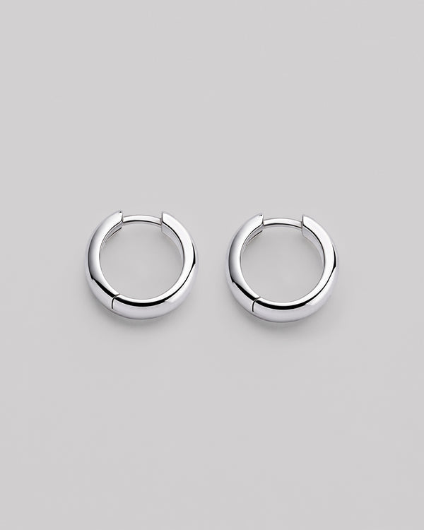 Pendientes de aro de plata REYTEL