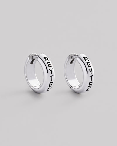 Silver hoop earrings REYTEL