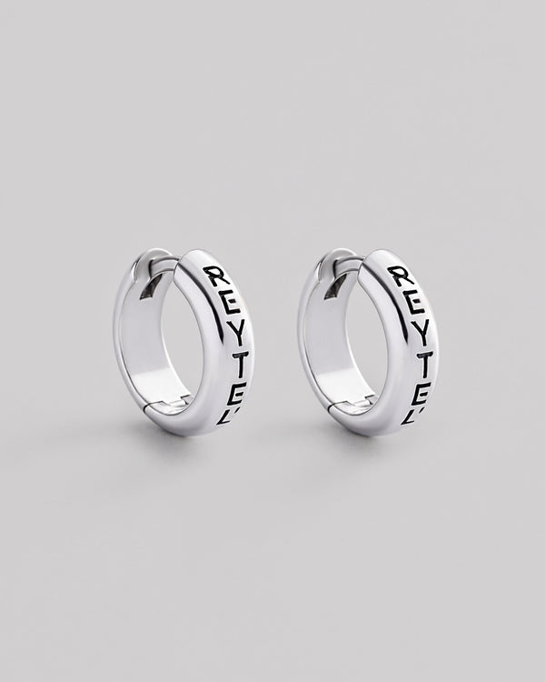 Pendientes de aro de plata REYTEL