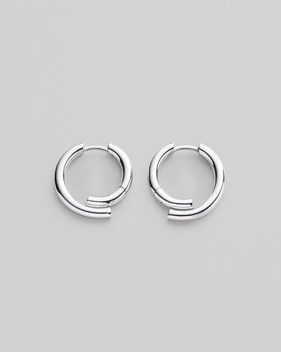 Silver hoop earrings SYNC