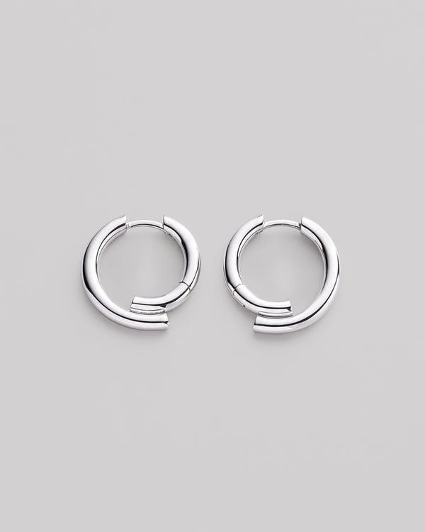 Silver hoop earrings SYNC