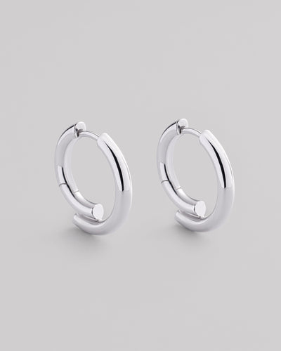 Silver hoop earrings SYNC