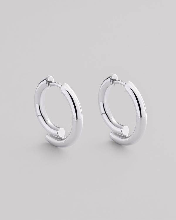 Silver hoop earrings SYNC
