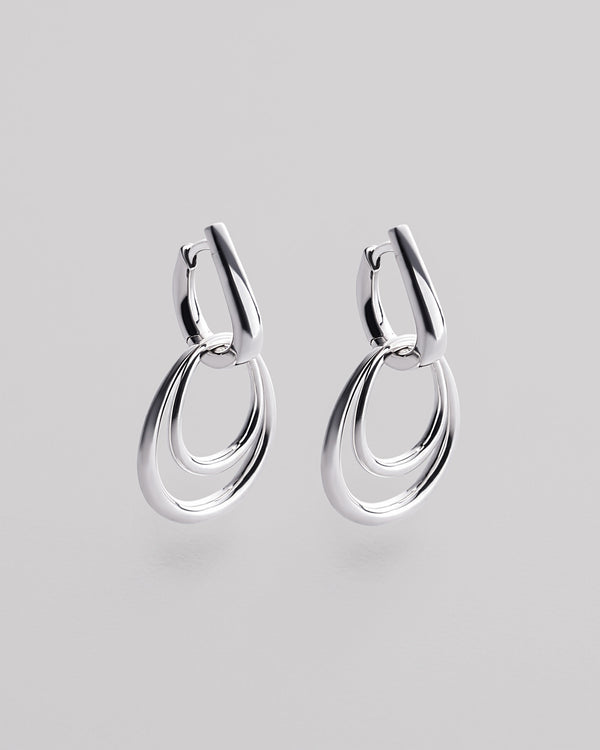Silver earrings AÉRIEN