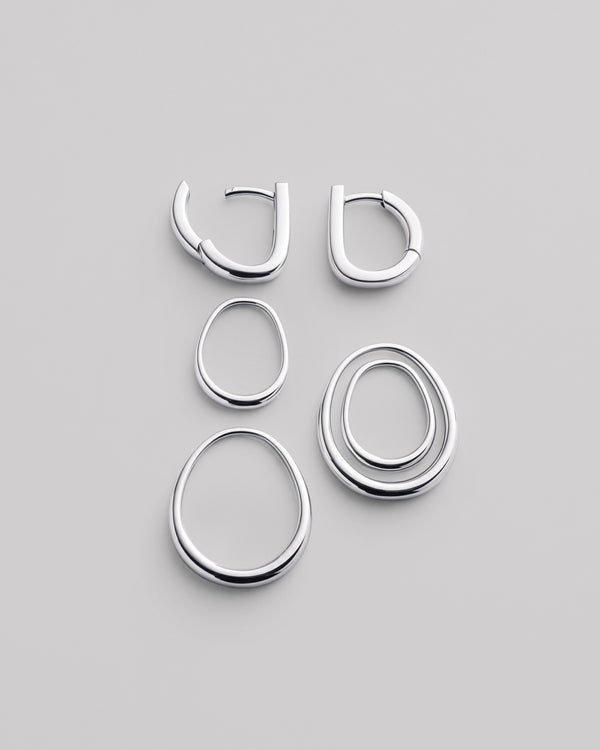 Silver earrings AÉRIEN