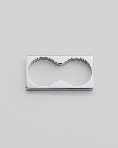 Silver ring PERFETTA (two-finger)