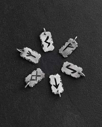 Silver pendant RUNE AMULET - FEHU