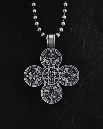 Croix d'argent JÉSUS ET LES QUATRE ARCHANGES
