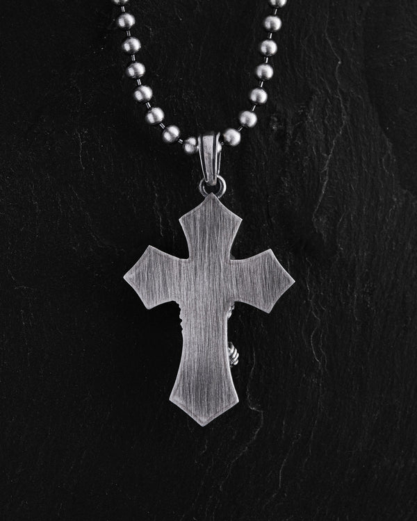 Silver cross SAVIOR CHRIST JESUS