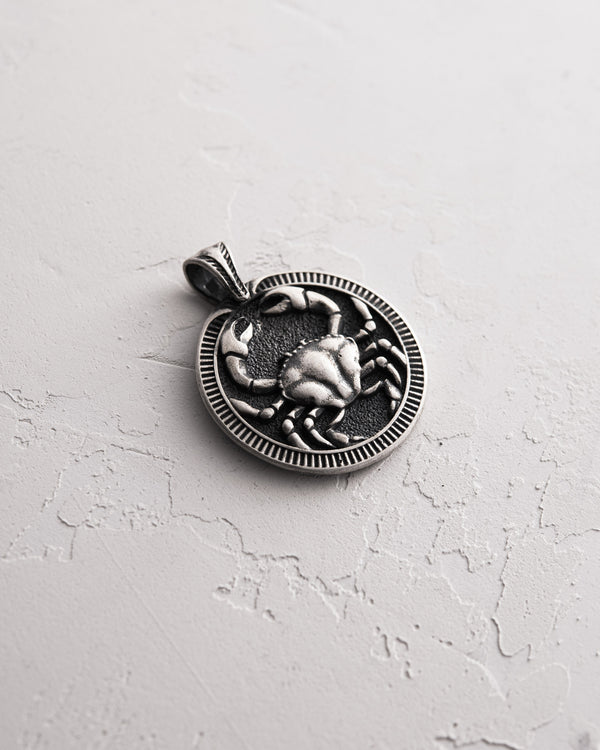 Pendentif en argent signe du zodiaque - CANCER