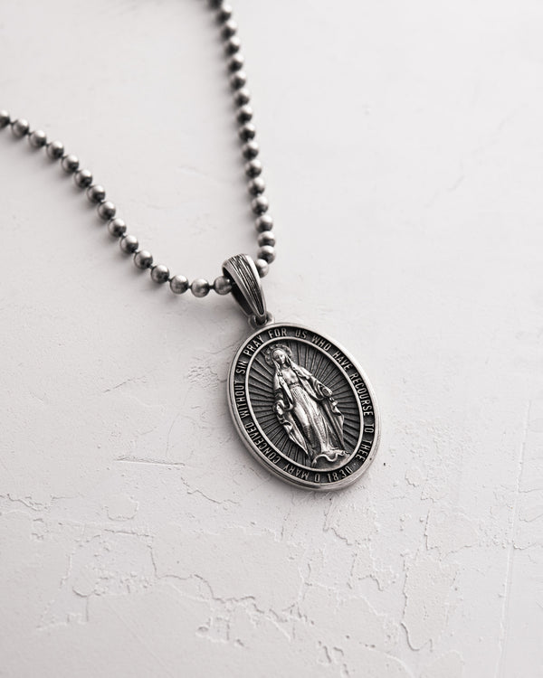 Pendentif VIERGE MARIE en argent