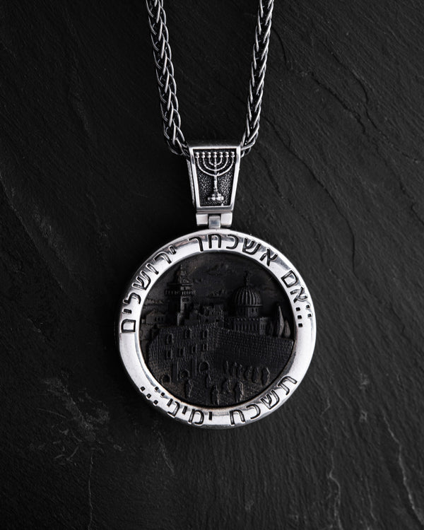 Pendentif en argent ÉTOILE DE DAVID avec ébène