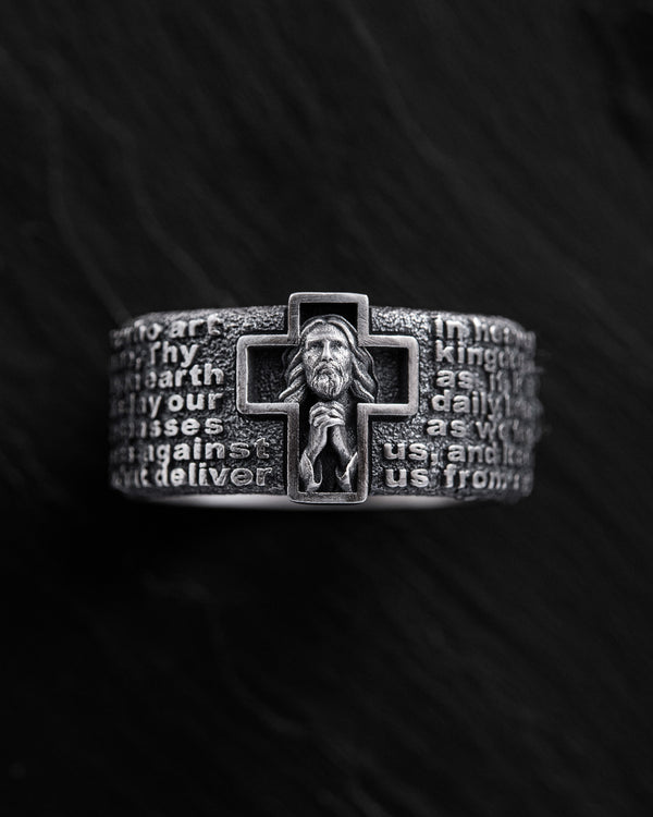 Silver ring PRAYER OUR FATHER