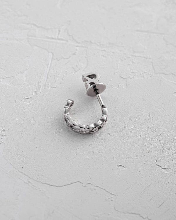 14k white gold single earring CHAIN