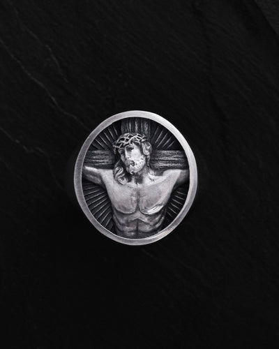 Silberring JESUS ​​CHRISTUS. OPFERN