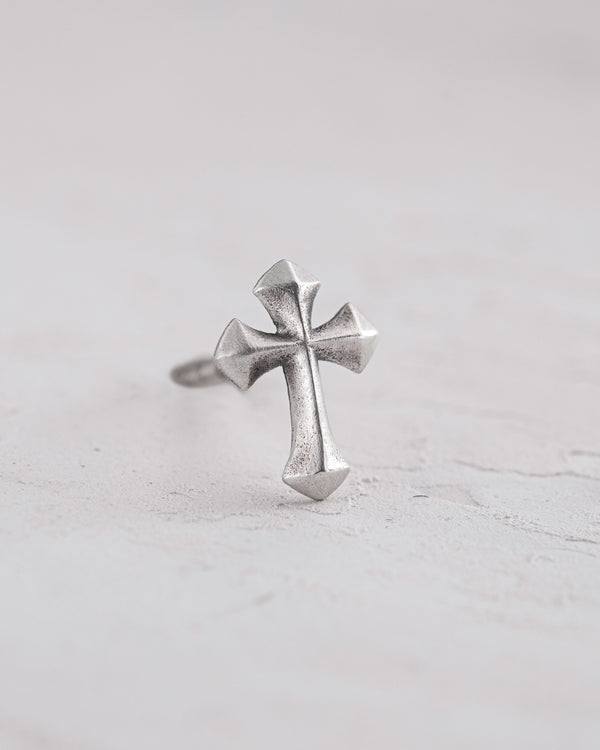 Silver single earring CROCETTA