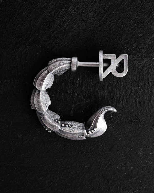 Silver single earring SCORPIO