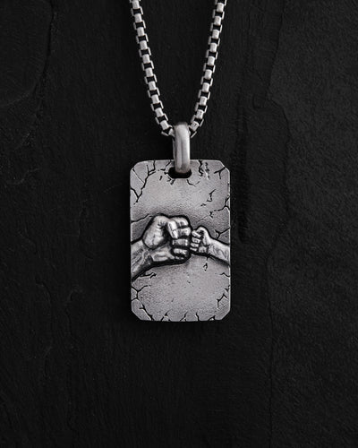 Pendentif en argent PÈRE ET FILS
