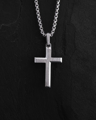 Croce REDENTORE oro bianco 14k