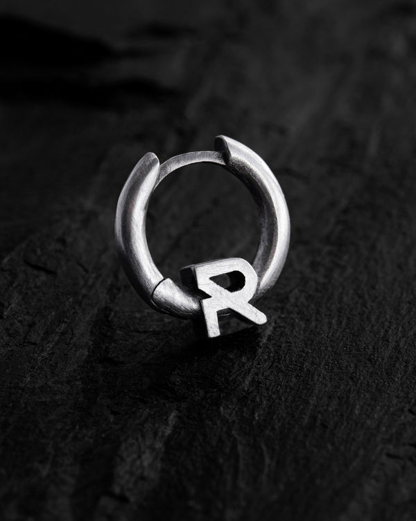 Silver single earring REYTEL