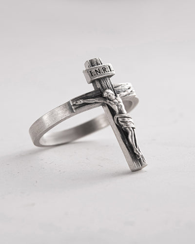 Silberring JESUS ​​KRUZIFIX INRI