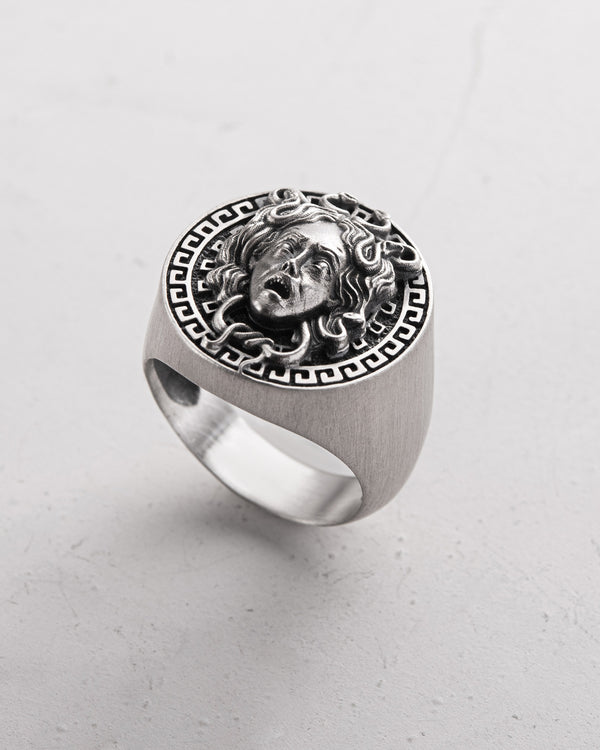 Silver ring GORGON MEDUSA