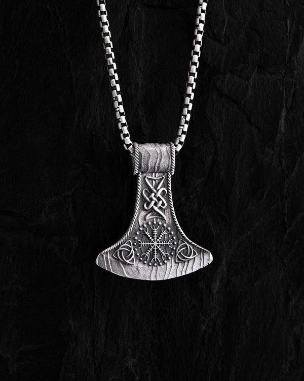 Silver pendant HELMET of TERROR