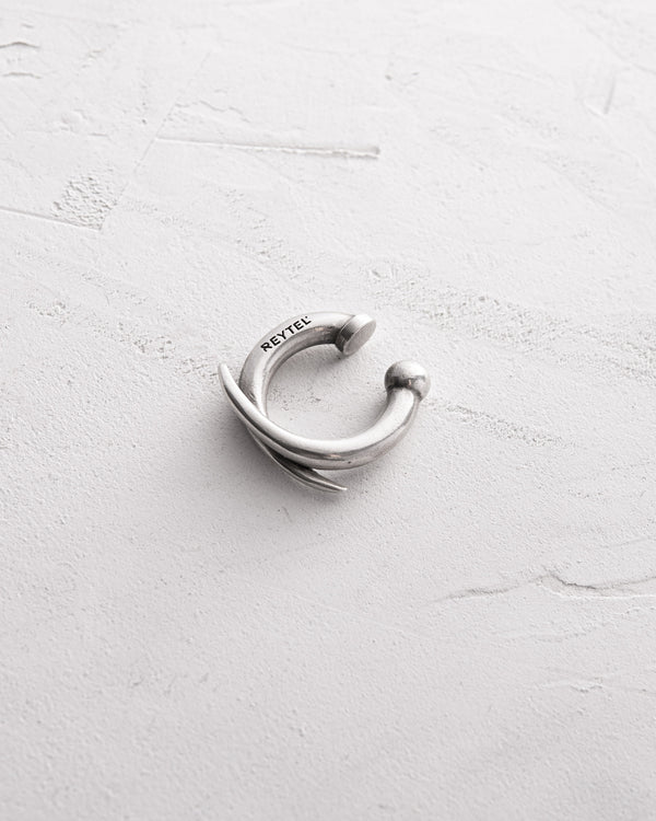 Silver mono ear cuff SIEGER