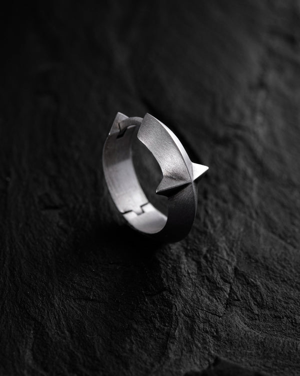 Silver hoop earring AXIS