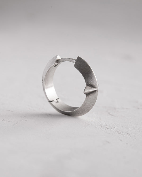 Silver hoop earring AXIS