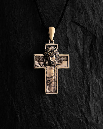 Křížové VYKUPENÍ. JEŽÍŠ KRISTUS (14k žluté zlato)