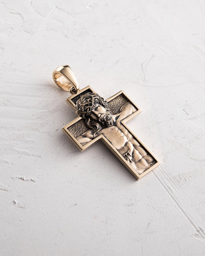 Křížové VYKUPENÍ. JEŽÍŠ KRISTUS (14k žluté zlato)