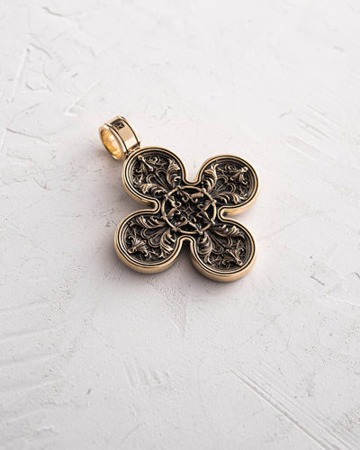 Croce GESÙ E I QUATTRO ARCANGELI (oro giallo 14k)