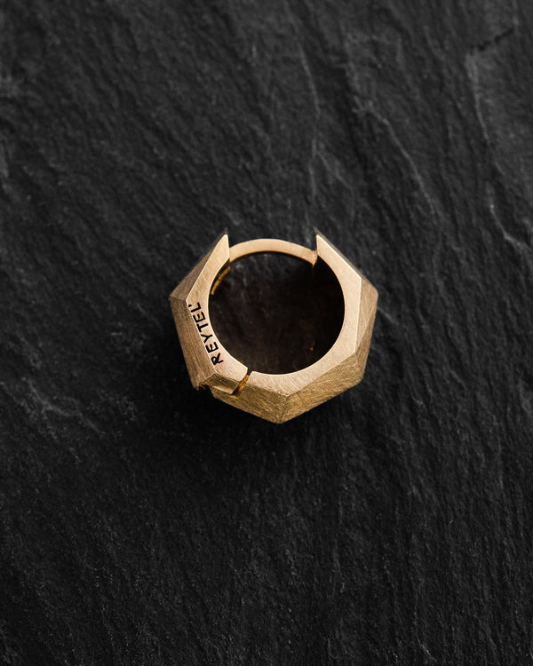 Earring - ring FACETS (14k yellow gold)