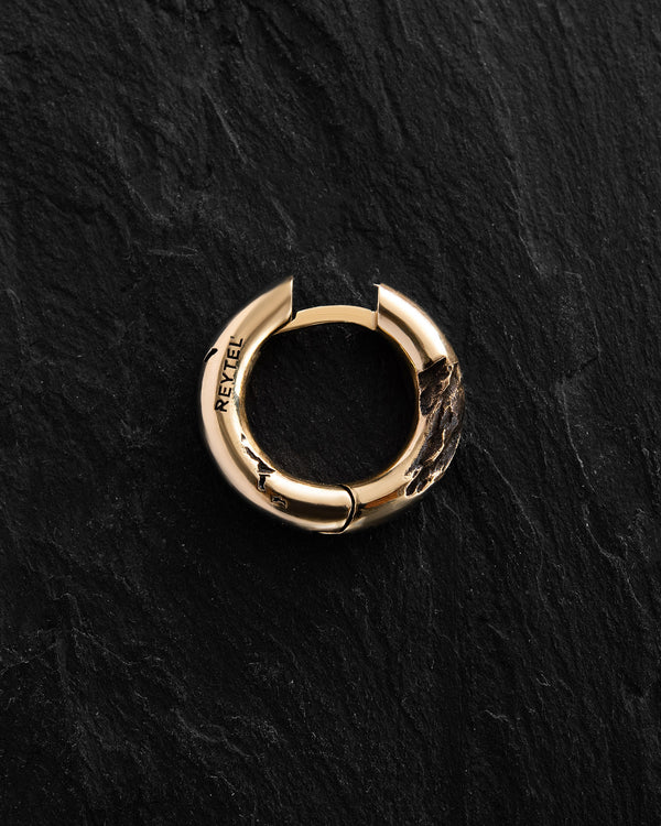 Earring - ring KLETTUR (14k yellow gold)